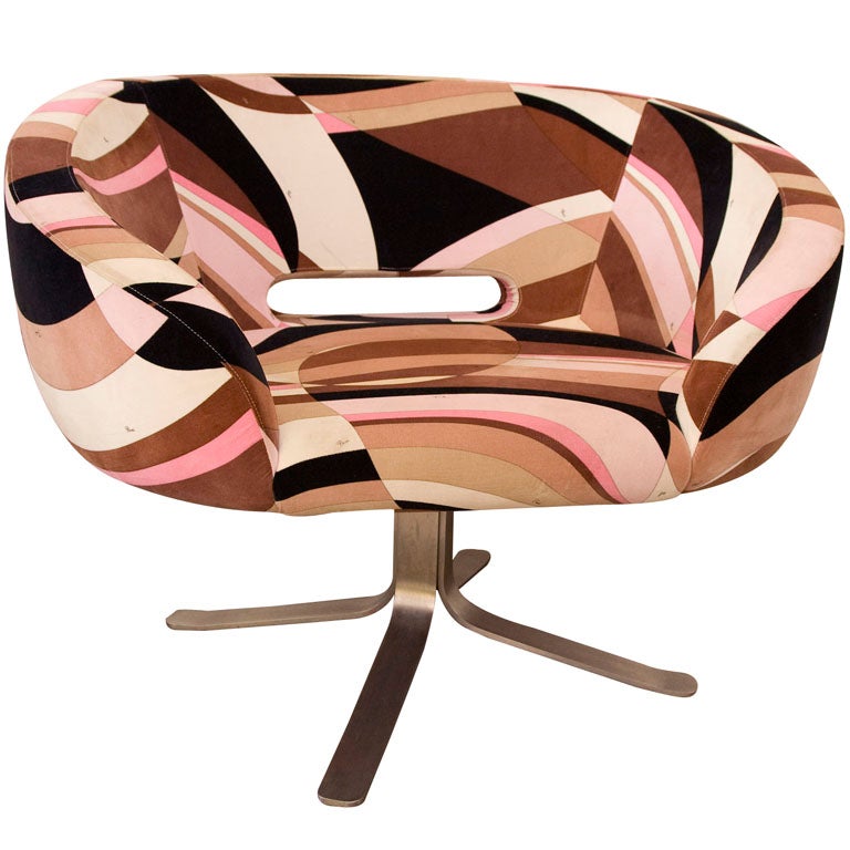 Pair of Emilio Pucci swivel chairs for Cappellini at 1stDibs | pucci chair,  pucci furniture, emilio swivel lounge chair