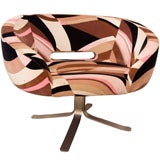 Pair of  Emilio Pucci swivel chairs for Cappellini