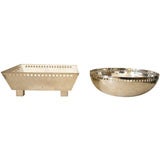 Two Richard Meier for Swid and Powell silver plated bowls