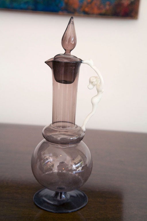 Glass Bimini glass vases and decanter with nude female