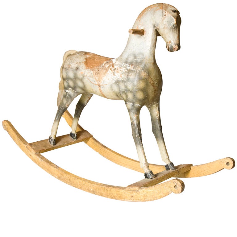 19th Century Swedish Rocking Horse For Sale