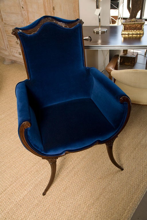 Pair Regency Peacock chairs in the style of Grosfeld House In Excellent Condition For Sale In Los Angeles, CA