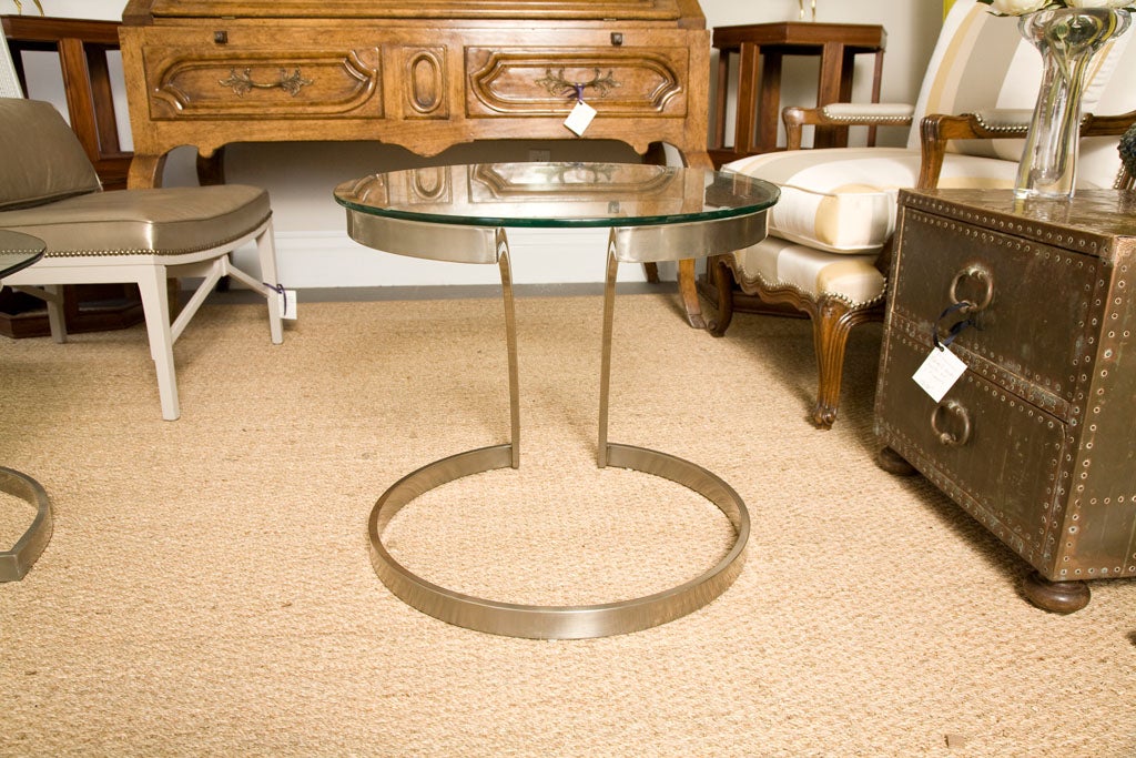 20th Century 70's Art Deco Cantilevered Side Table