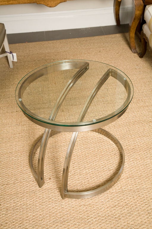 70's Art Deco Cantilevered Side Table 5