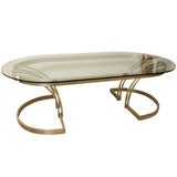 Vintage 70
s Art Deco Cantilevered Cocktail / Coffee Table