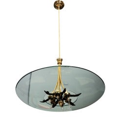Crystal and Brass Hanging Fixture by Lumi 5