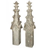 Pair Of Composed Stone Steeple Finials