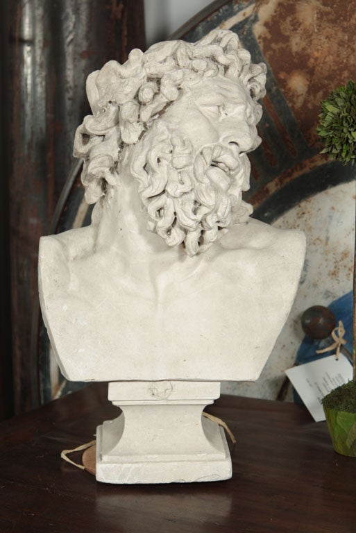 French Plaster Bust of Zeus