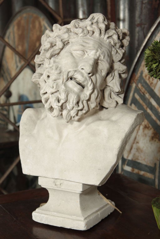 Plaster Bust of Zeus In Good Condition In Mt. Kisco, NY