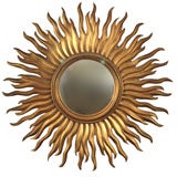 Gilt Resin Sunburst Frame Mirror