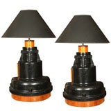 Pair of Lamps composed of Early Casting Forms