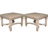 A pair of Louis XVI style tabourets