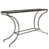 French Iron Console with Stone Top