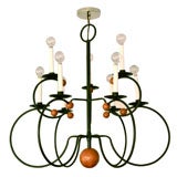 Metal and Wood vintage chandelier