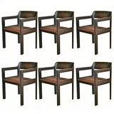 Set of Six Eggplant Dining Chairs