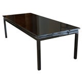 Black lacquer Dining Table (with three leaves)