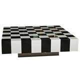 Black and White Checkerboard Coffee Table
