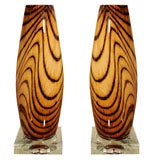 Pair of Hand Blown Murano Glass Table Lamps