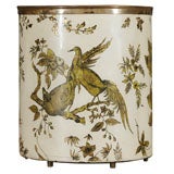 Lithographical printed tin waste paper bin by Fornasetti