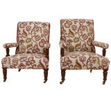Antique Pair of Lady's en Gentlemen's Armchairs by Gillows of Lancaster