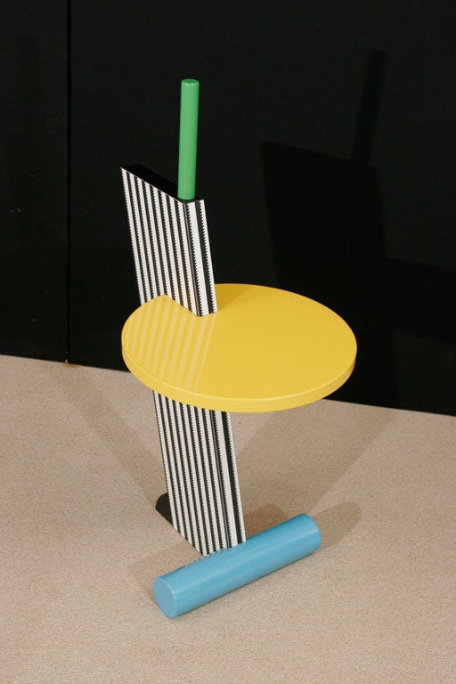 Plastic A flamingo Side Table for Memphis Group