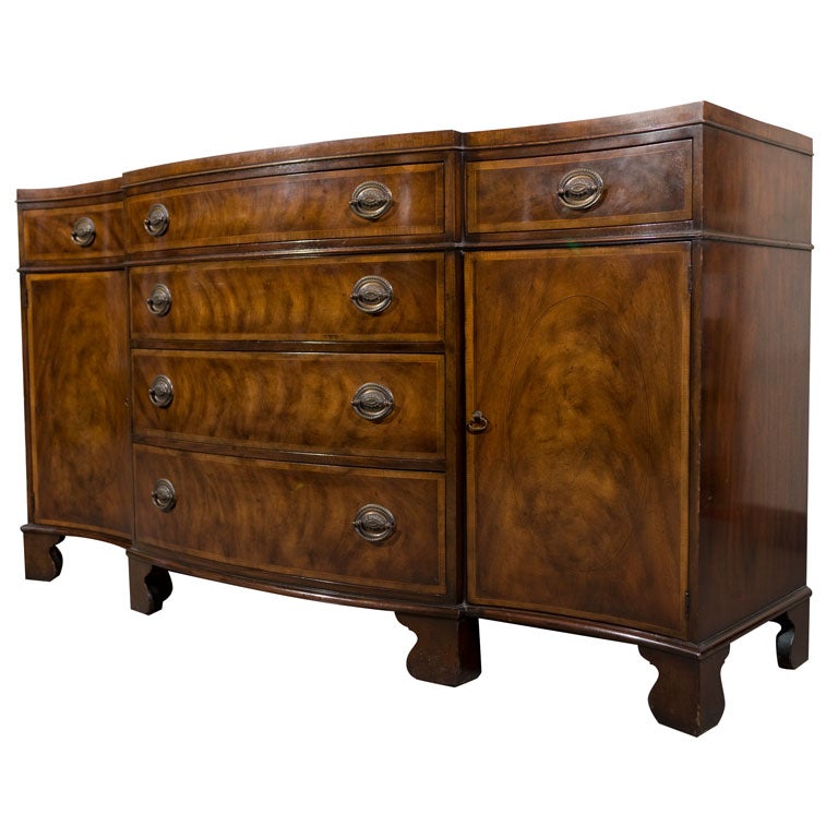 Antique Mahogany Sideboard Buffet by Baker Furniture Co. at 1stDibs