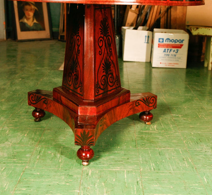 A Fine Paint Decorated Regency Mahogany Center Table 1