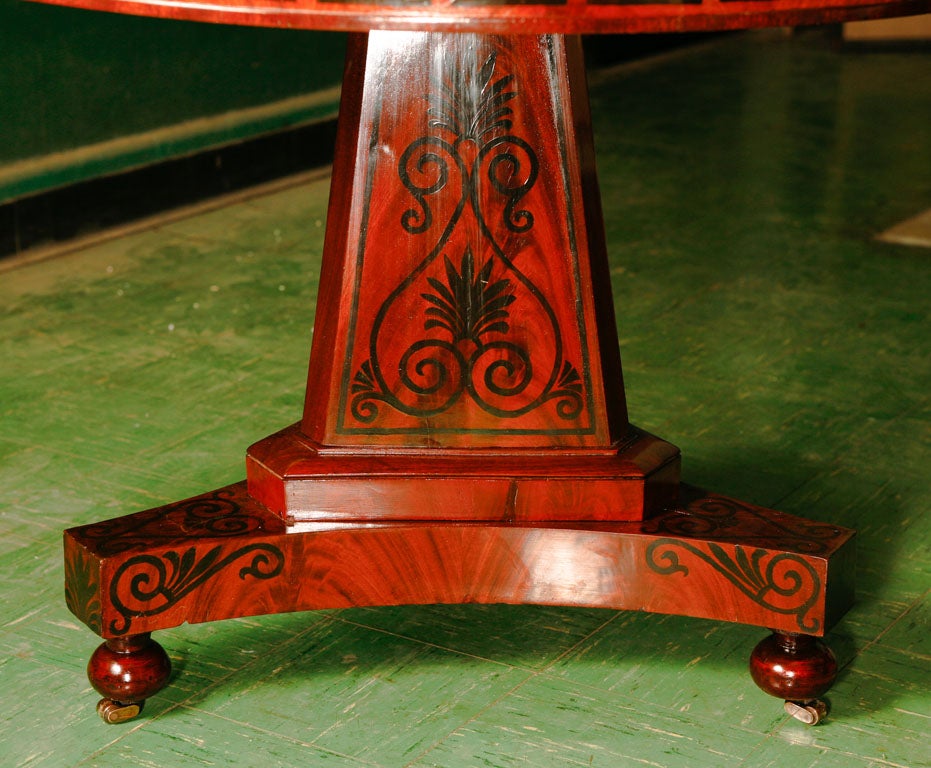 A Fine Paint Decorated Regency Mahogany Center Table 2