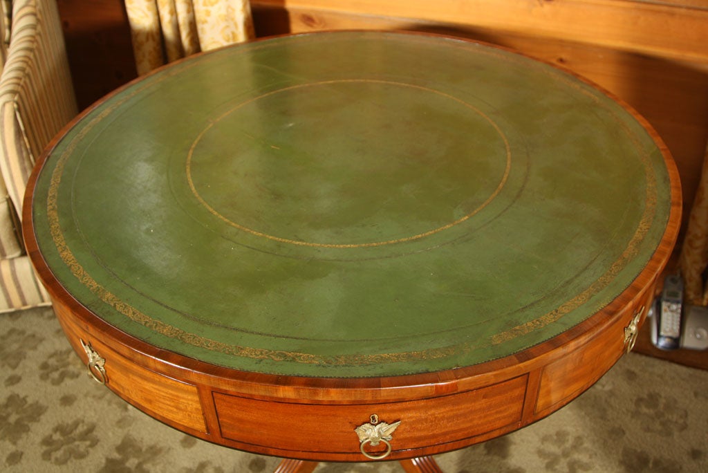 English Classic  Regency  Drum  Table For Sale