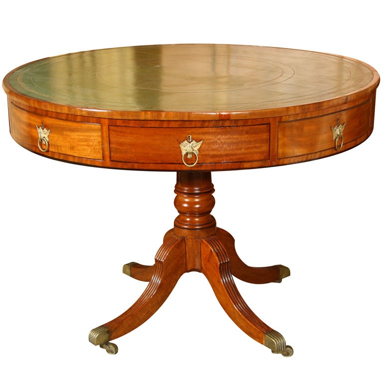 Classic  Regency  Drum  Table For Sale