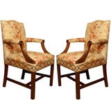 Pair of Antique "Throne" Armchairs