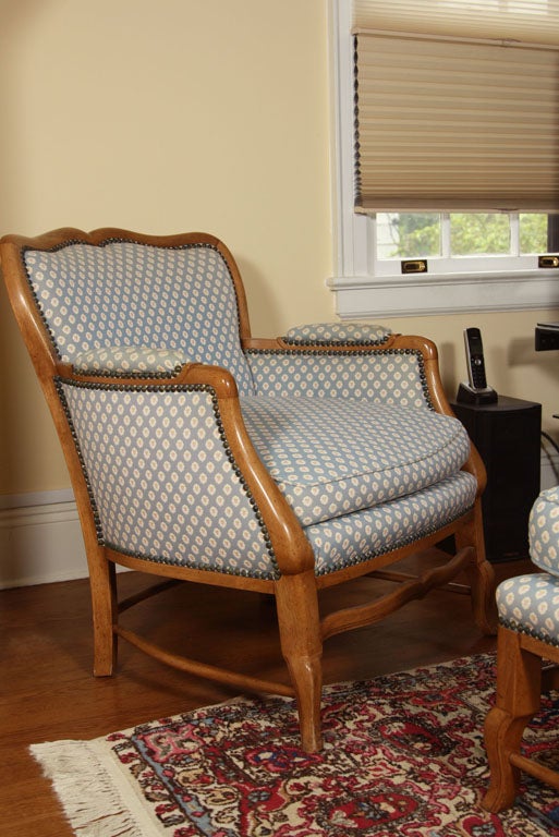 Mid-20th Century Don  Ruseau  Begere  Chair & Ottoman
