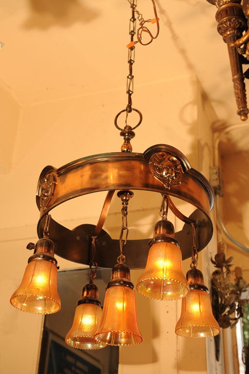 bronze ring chandelier