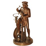 Patinated Bronze Figure of a Silversmith by Rancoulet