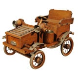 Oak Tobacco Caddy/Antique Car