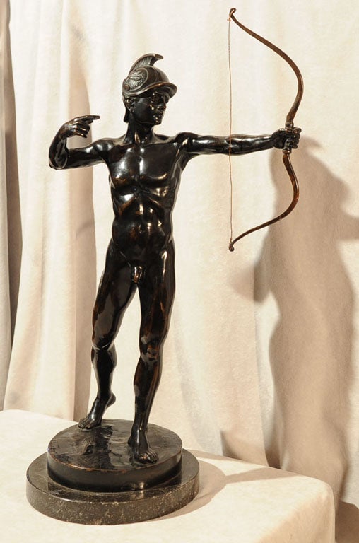 Bronze Sculpture of Nude Archer