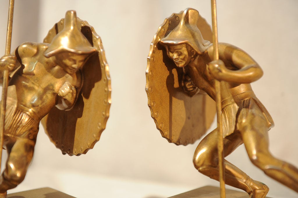 Pair of Roman Soldier Bookends In Excellent Condition In Petaluma, CA