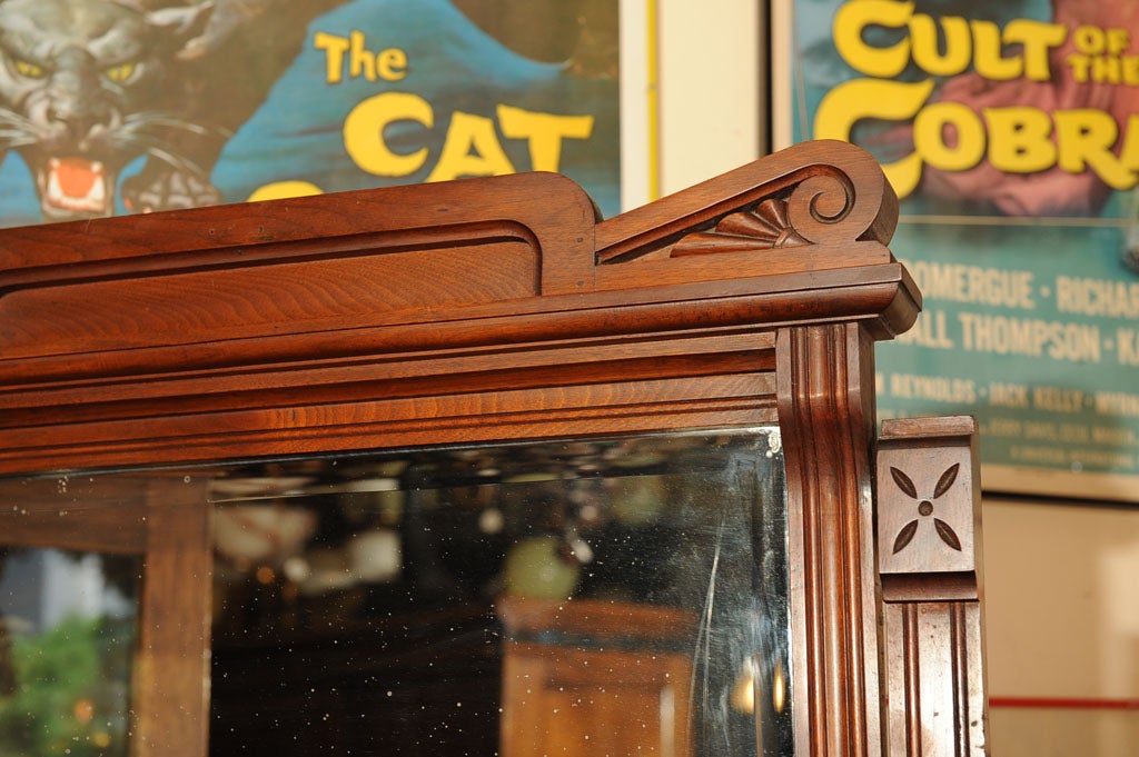 Walnut Highboy Dresser with Mirror, Victorian Eastlake at 1stDibs