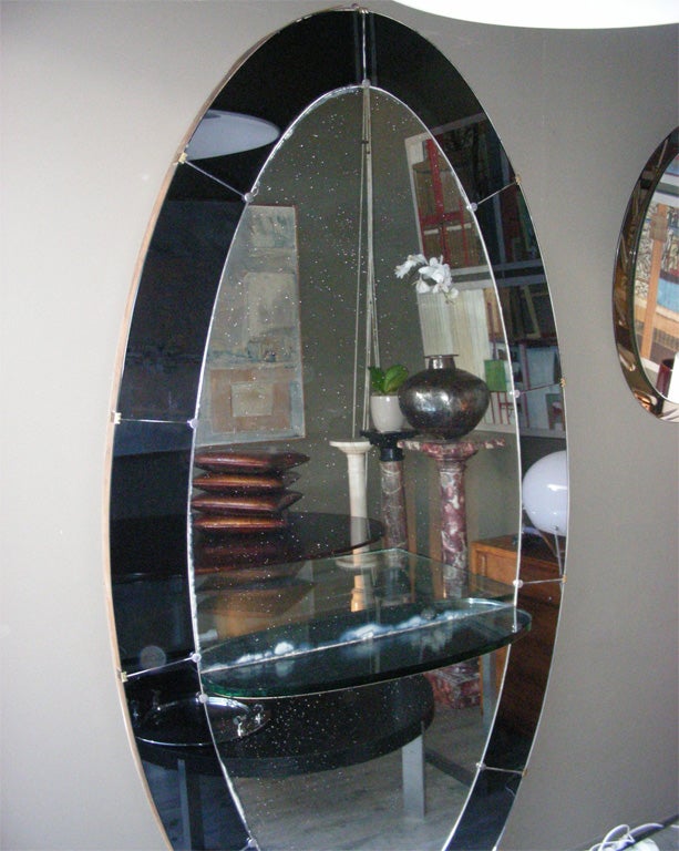 Italian Exceptional and Large 1960s Mirror by Fontana Arte For Sale