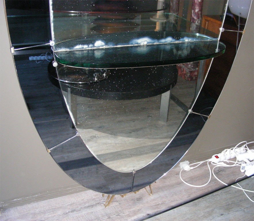 Mid-20th Century Exceptional and Large 1960s Mirror by Fontana Arte For Sale
