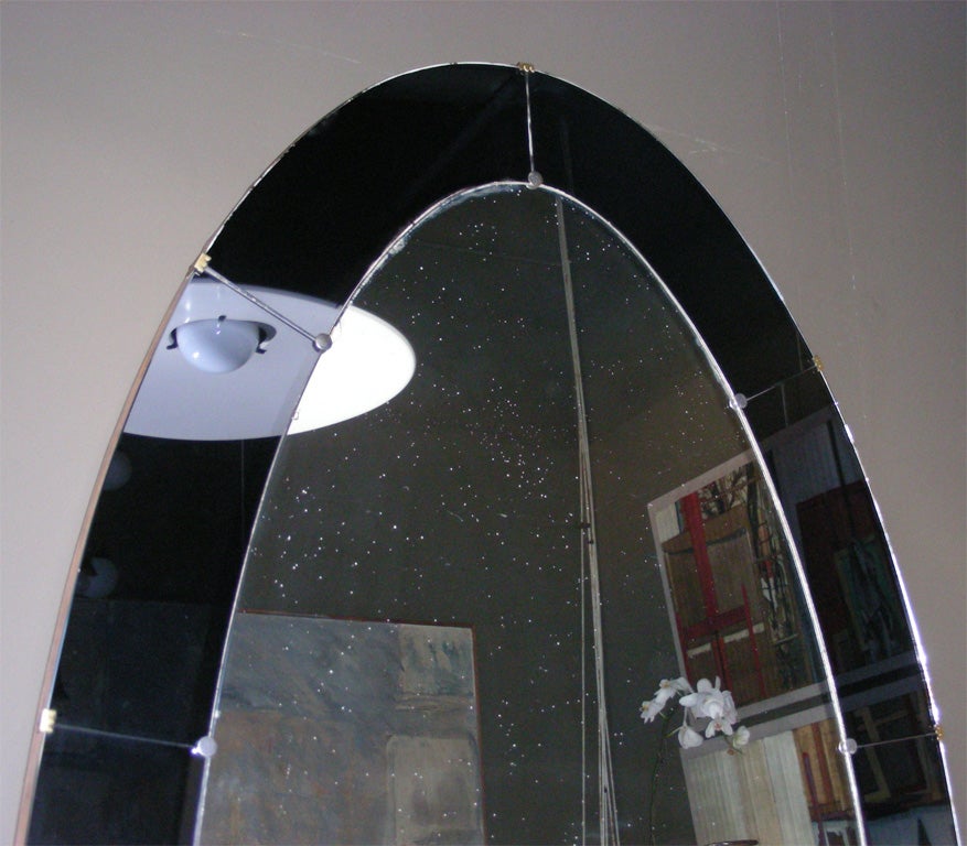 Exceptional and Large 1960s Mirror by Fontana Arte For Sale 1