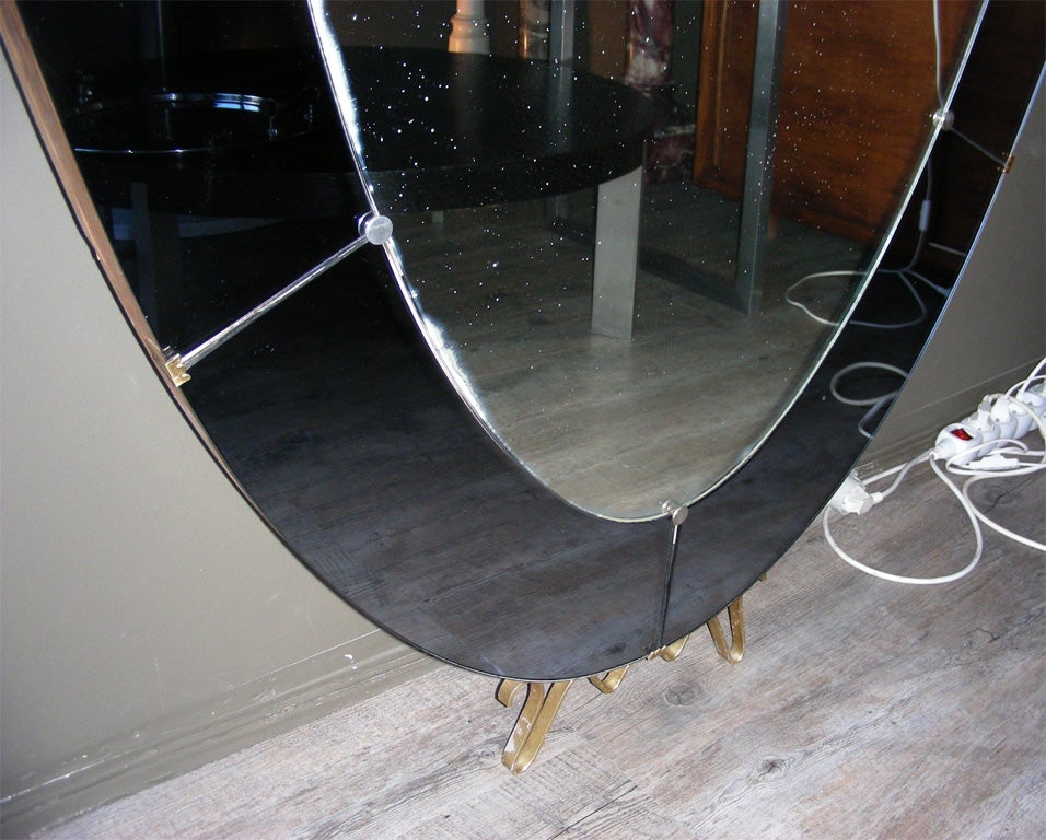 Exceptional and Large 1960s Mirror by Fontana Arte For Sale 5