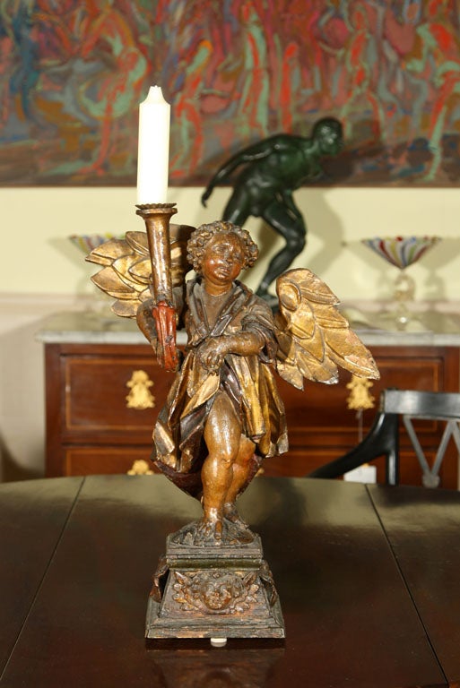 Italian Carved Candlestick