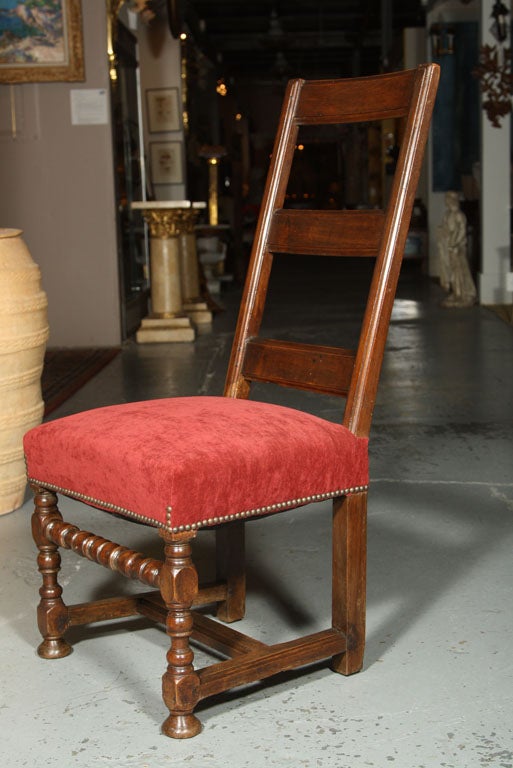 French Walnut Side Chairs For Sale 1