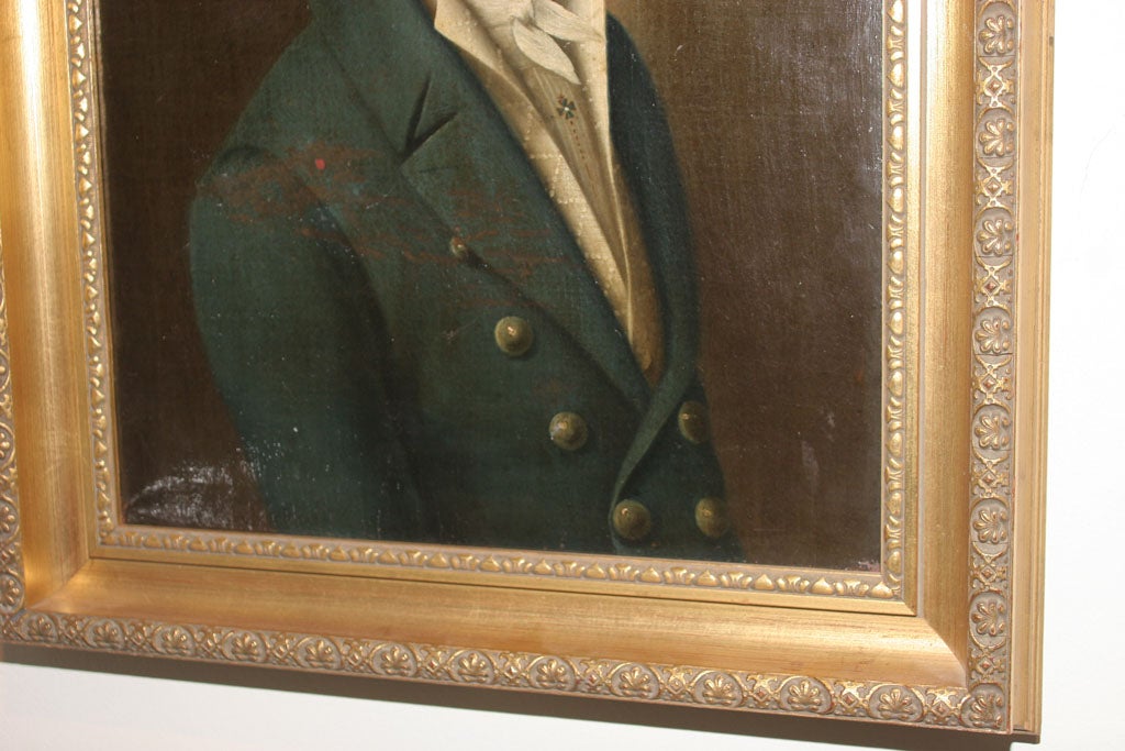 Oil Painting of Young Man Empire Period France  In Good Condition In New York, NY
