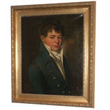 Oil Painting of Young Man Empire Period France 