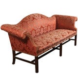 CAMEL BACK CHIPPENDALE STYLE SOFA