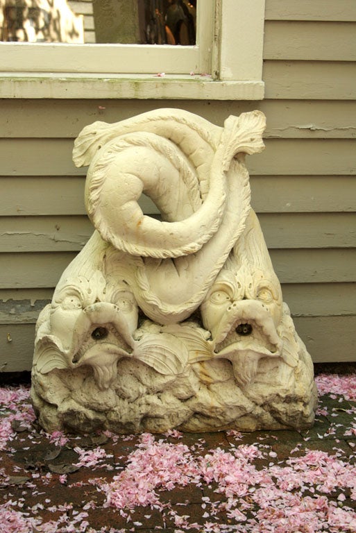 Pair Composition Dolphin Fountains