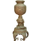 ORIENTAL BRONZE 3 PART URN