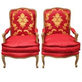 Pair of Painted Fauteuils